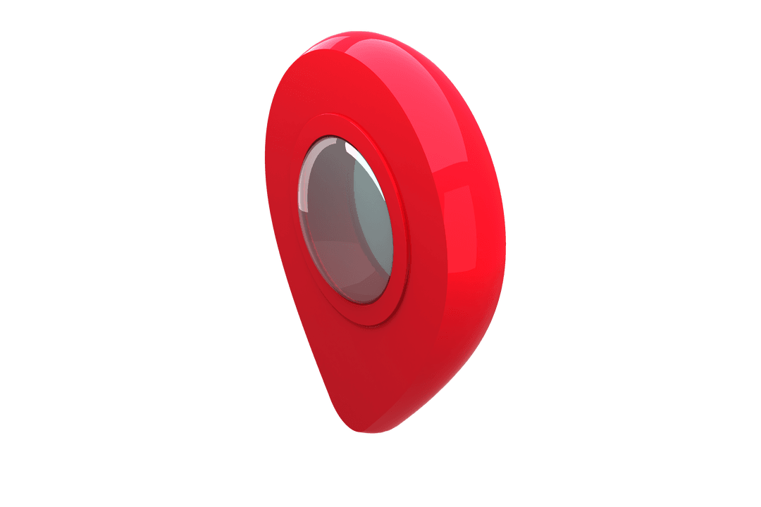 Transparent Red Map Location Pin for Travel and Navigation Use
