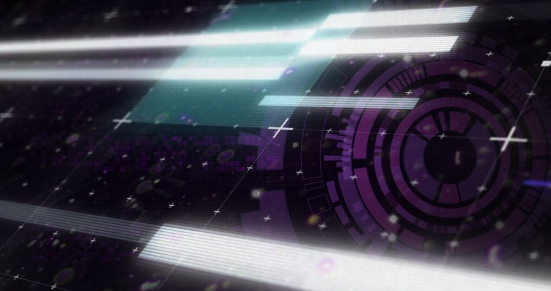 Futuristic Digital Interface: Abstract Data Flow with Scanning Elements