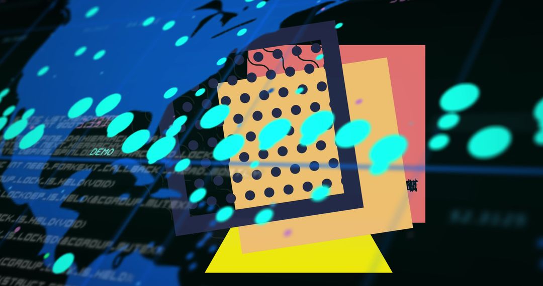 Abstract Data Visualization Over Global Map