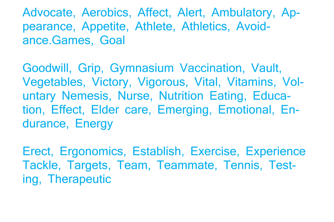 Transparent Word Cloud Illustration Focused on Health Keywords