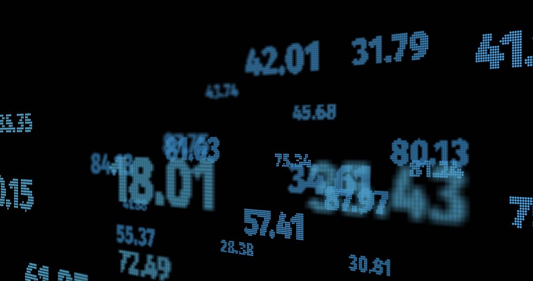 Abstract Financial Data on Dark Background Representing Global Networks