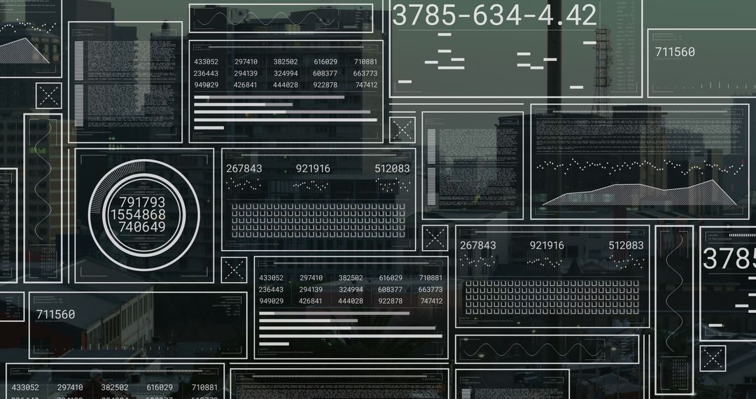 Digital Interface with Urban Cityscape for Data Processing
