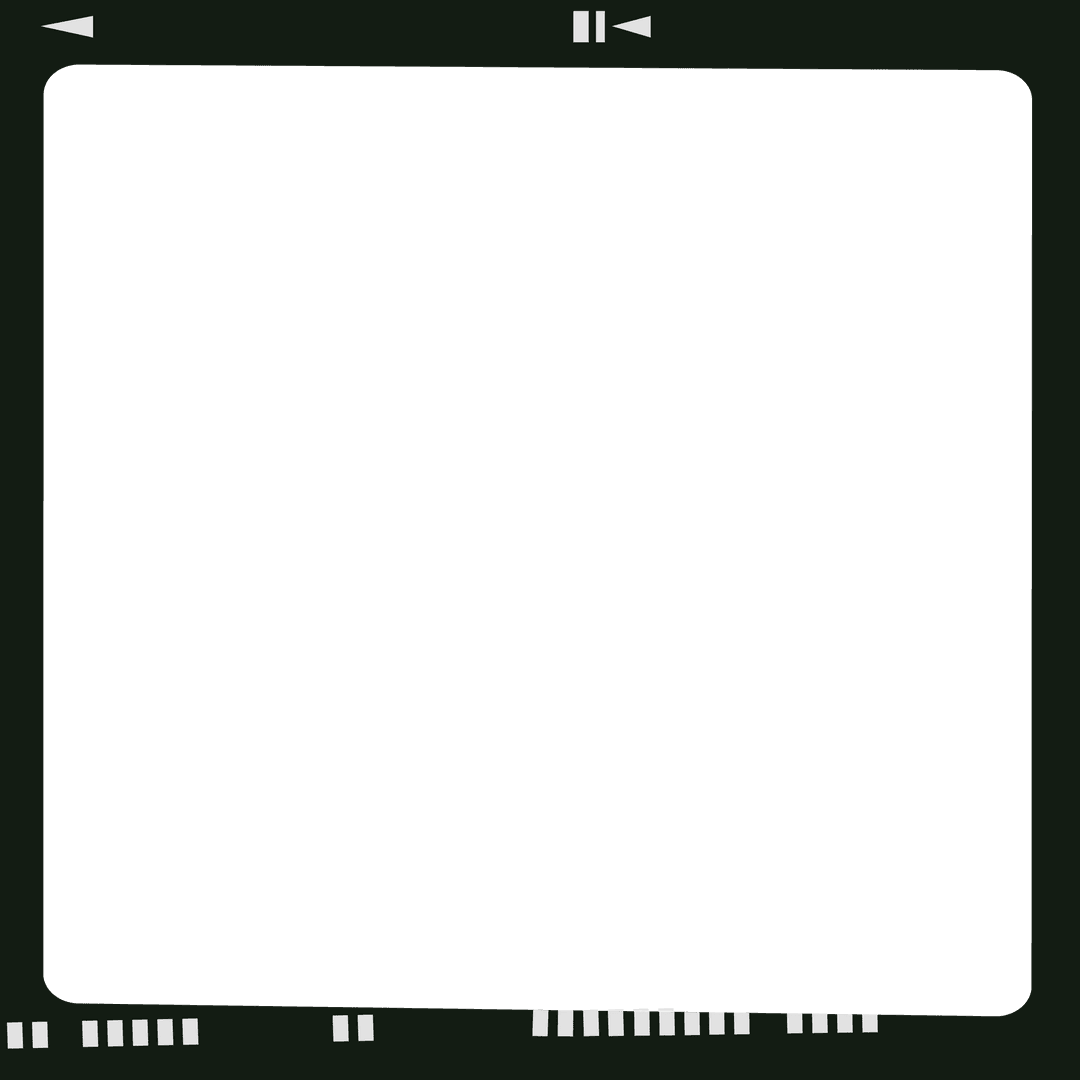 Transparent Media Player Graphic with Playback Icons