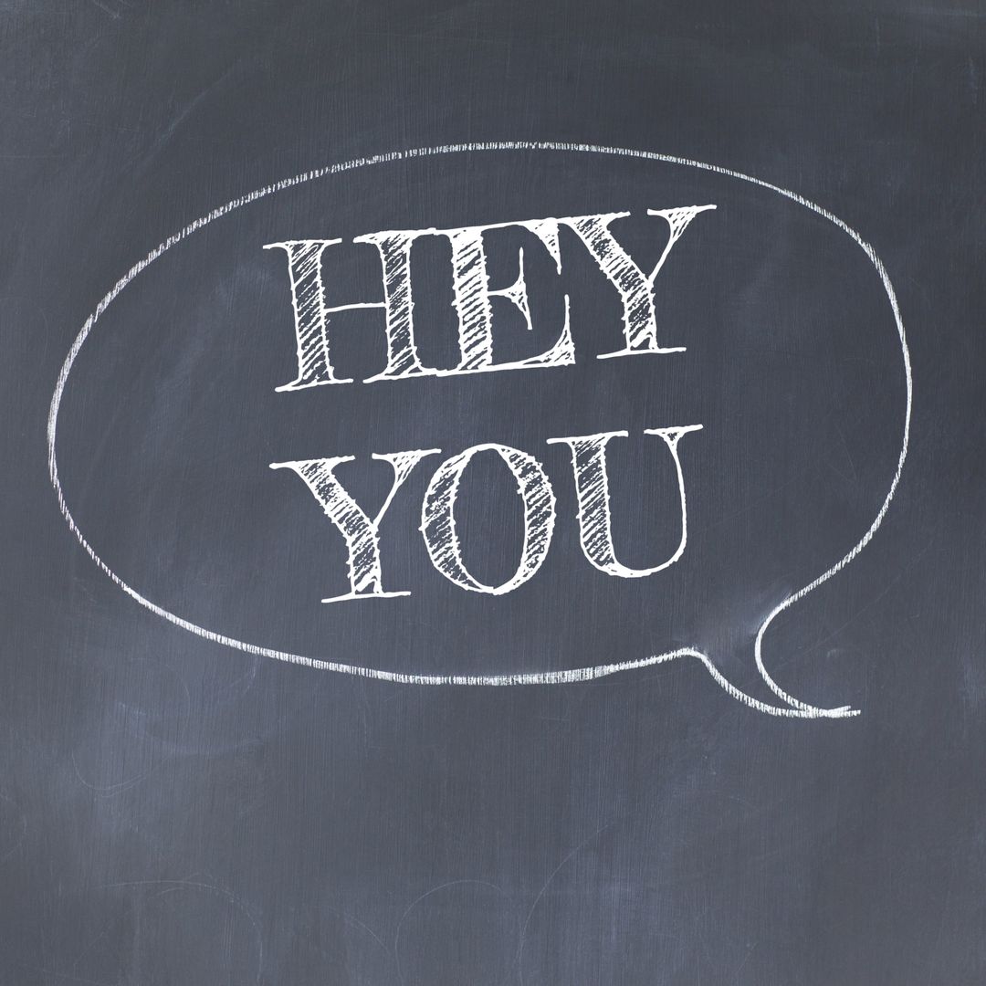 Speech Bubble Message on Chalkboard Creating Engagement - Download Free Stock Images Pikwizard.com