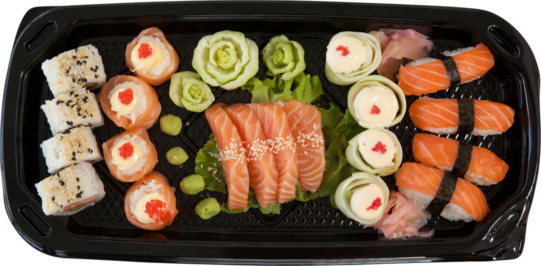 Fresh Assorted Japanese Sushi Set on Transparent Background - Download Free Stock Images Pikwizard.com