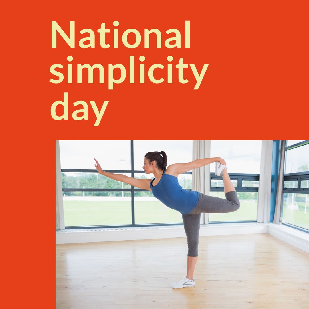 Woman Practicing Yoga on National Simplicity Day