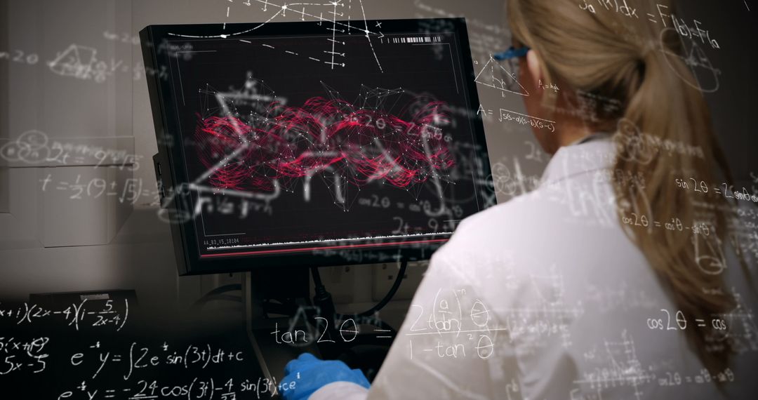 Scientist Innovating with Computer Analytics in Modern Laboratory