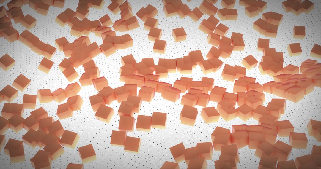 Dynamic flow of floating geometric cubes