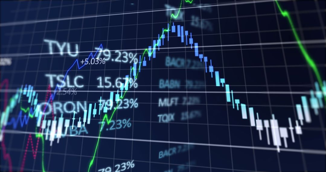 Financial Data Trends on Stock Market Graph