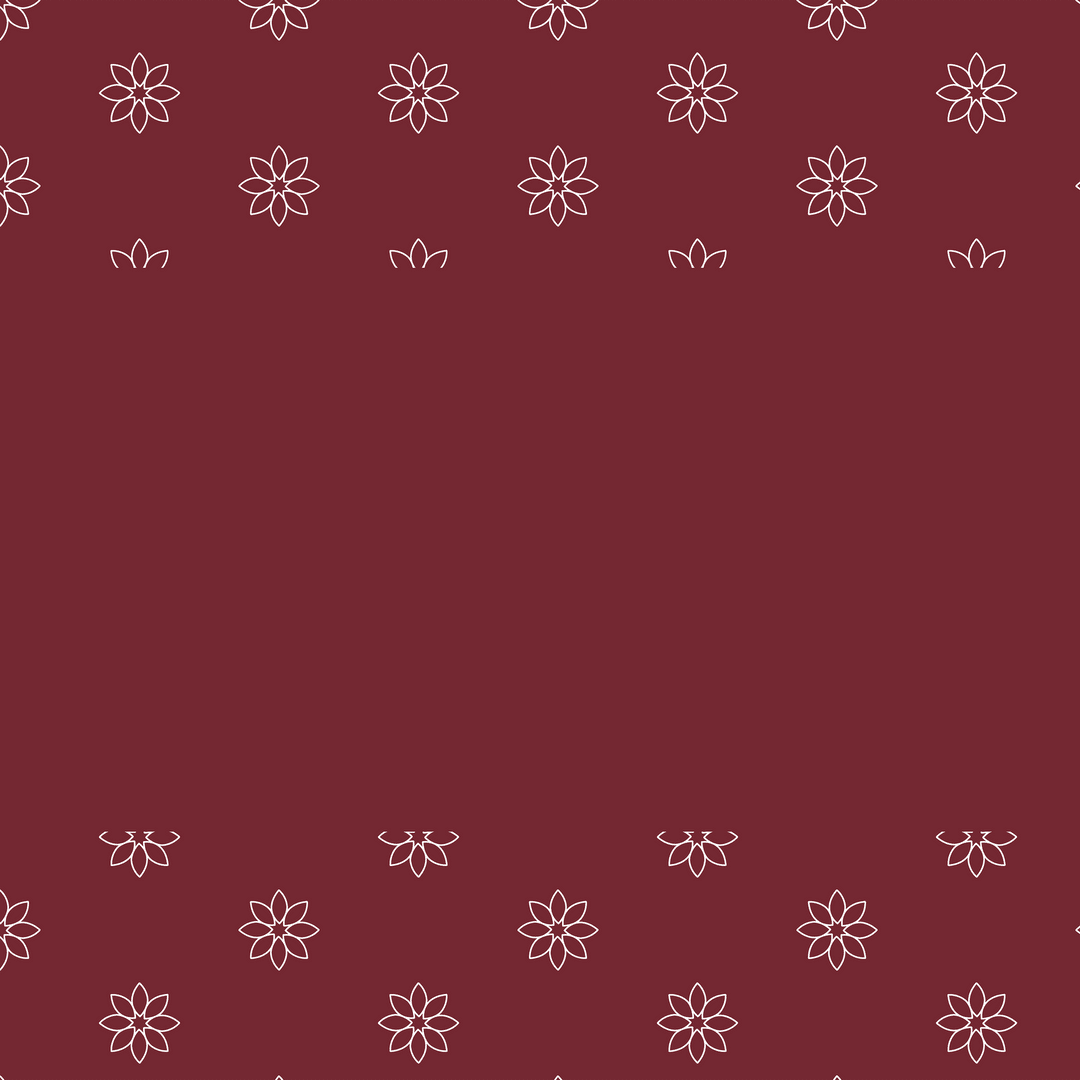 White Flower Pattern with Copy Space on Transparent Background