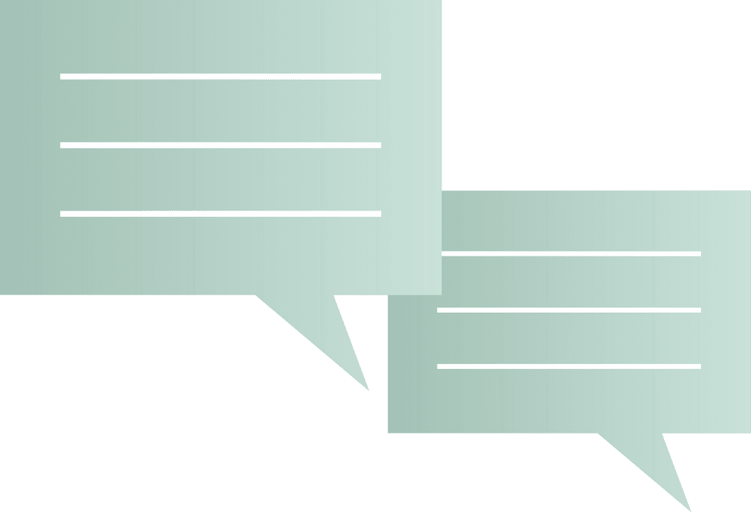 Transparent Chat Bubbles Icon with Gradient Design