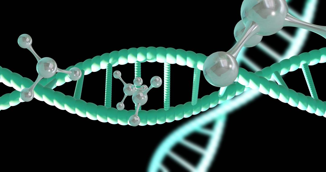 Abstract DNA Strand Illustration with Space for Copy