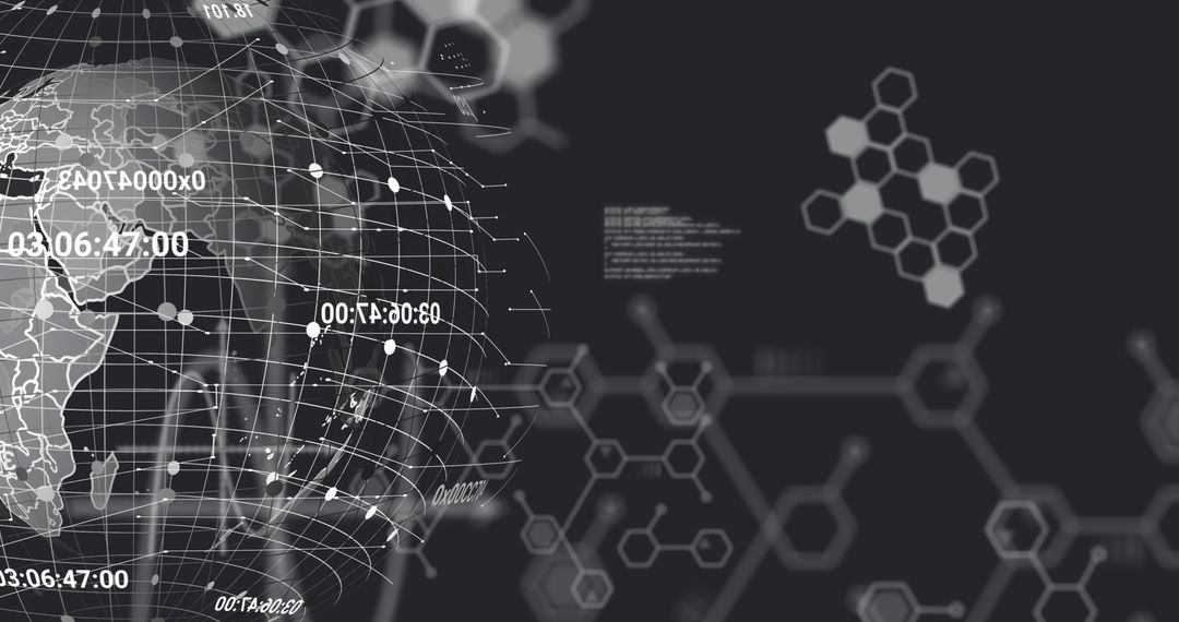 Global Networking Technology Concept with Digital Code