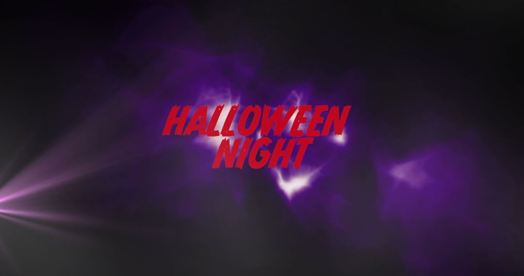 Halloween Night Text with Purple Light Effect