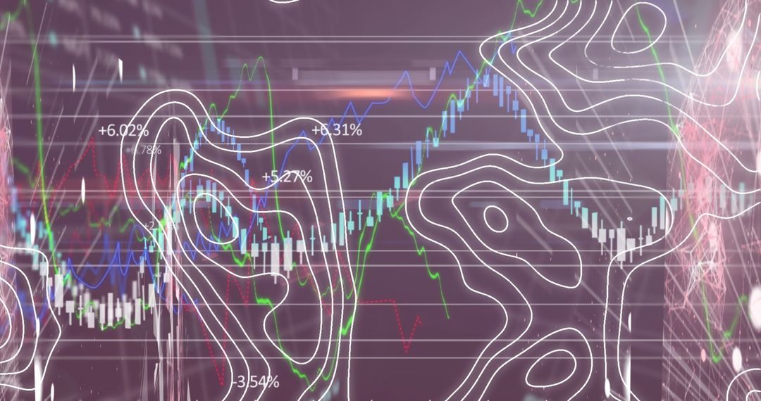 Futuristic Digital Data Visualization with Charts and Graphs