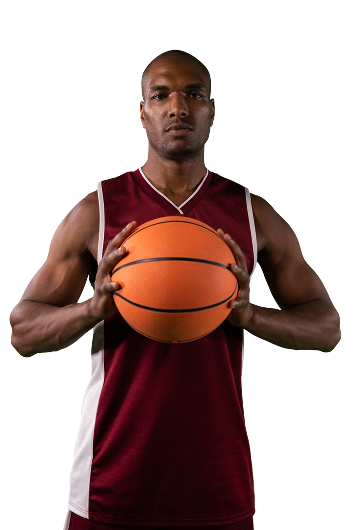 African American Basketball Player Holding Ball on Transparent Background - Download Free Stock Images Pikwizard.com