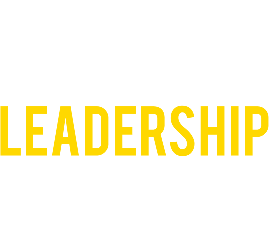 Leadership Highlighted in Business Word Cloud with Transparent Background