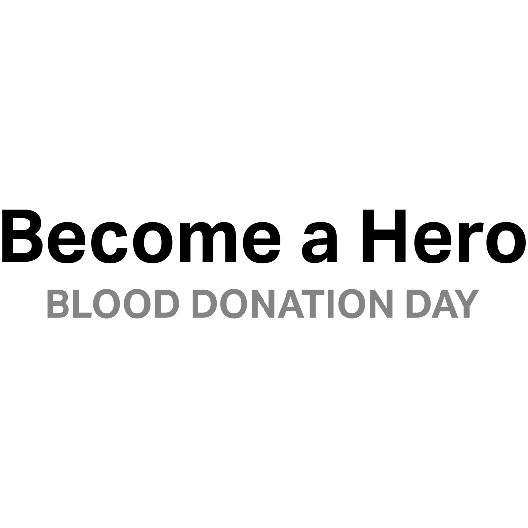 Transparent Blood Donation Day Text Minimalist Design