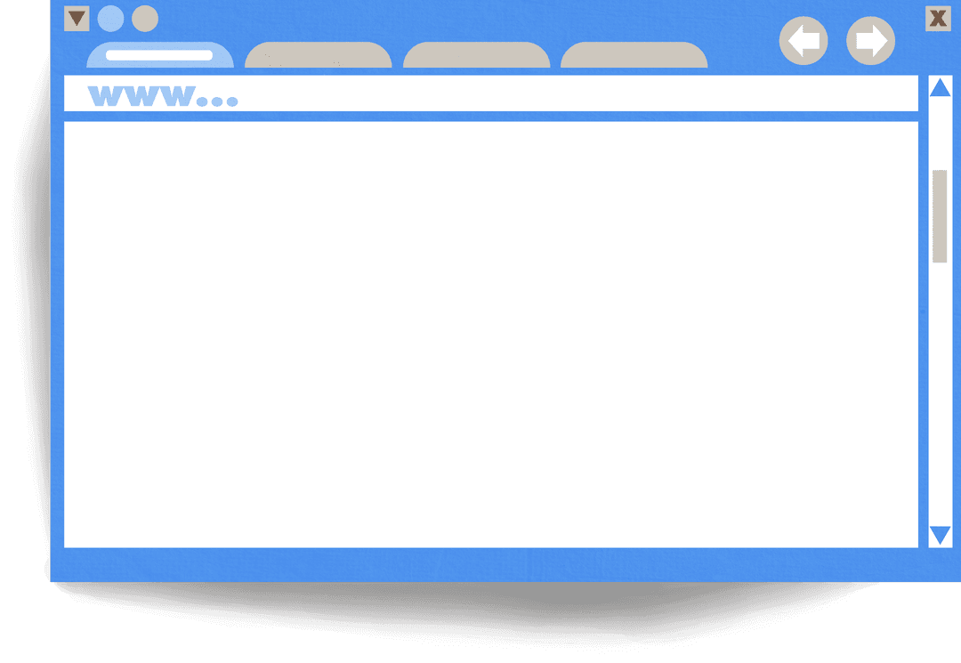 Transparent Web Browser Frame with Search Bar Placeholder