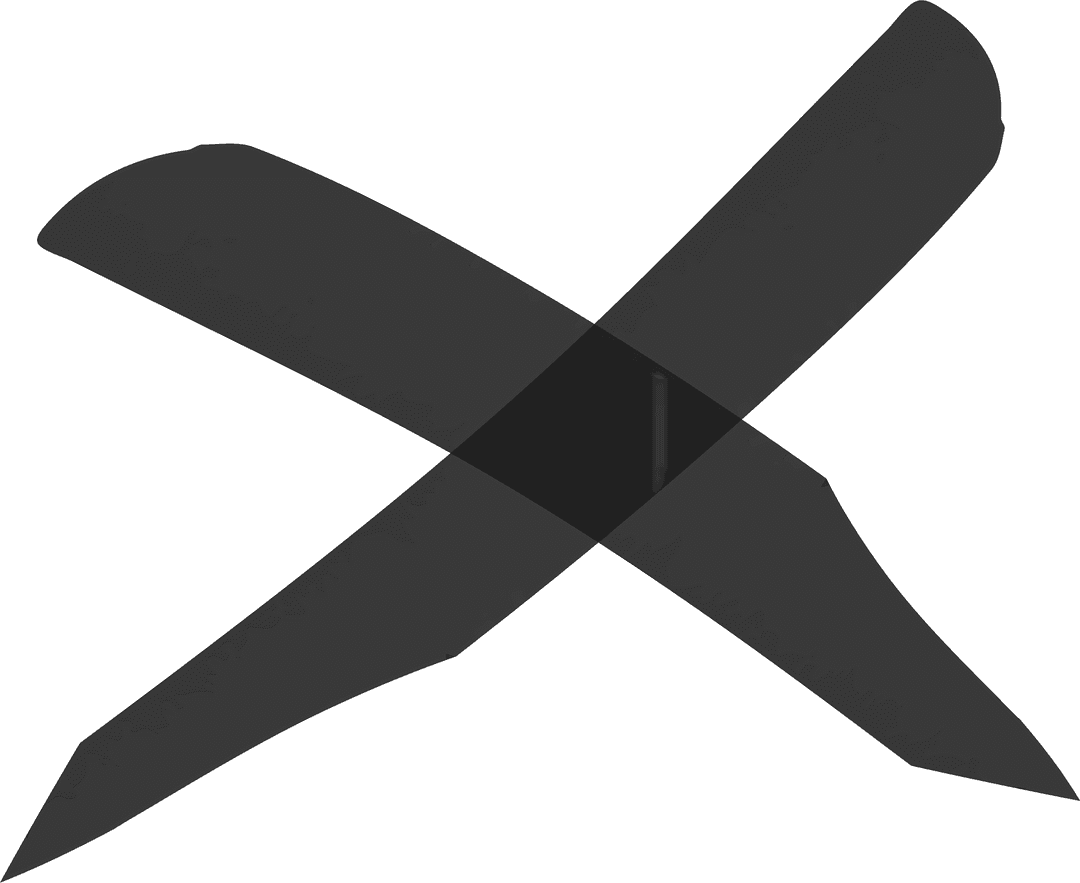 Abstract X Shape with Transparent Background Embracing Minimalism