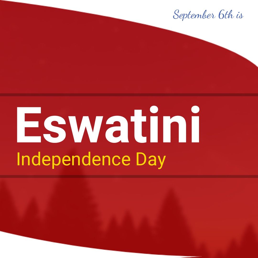 Eswatini Independence Day Celebration Banner with Maroon Background - Download Free Stock Templates Pikwizard.com