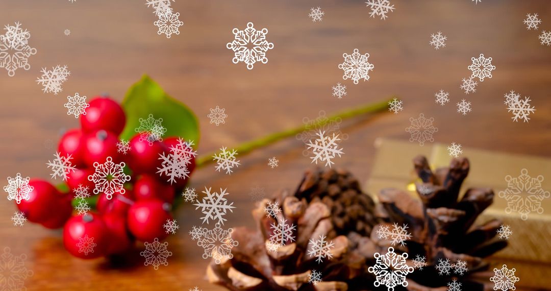 Festive Christmas Decor with Snowflakes in Cozy Atmosphere