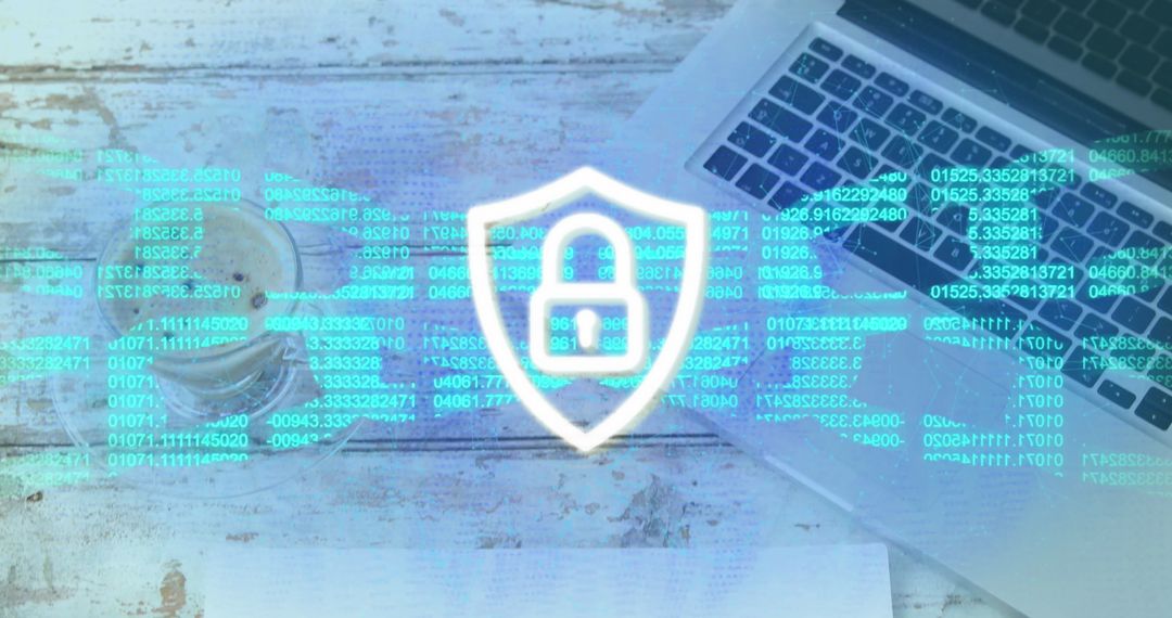 Cyber Security Over Tech Devices Concept