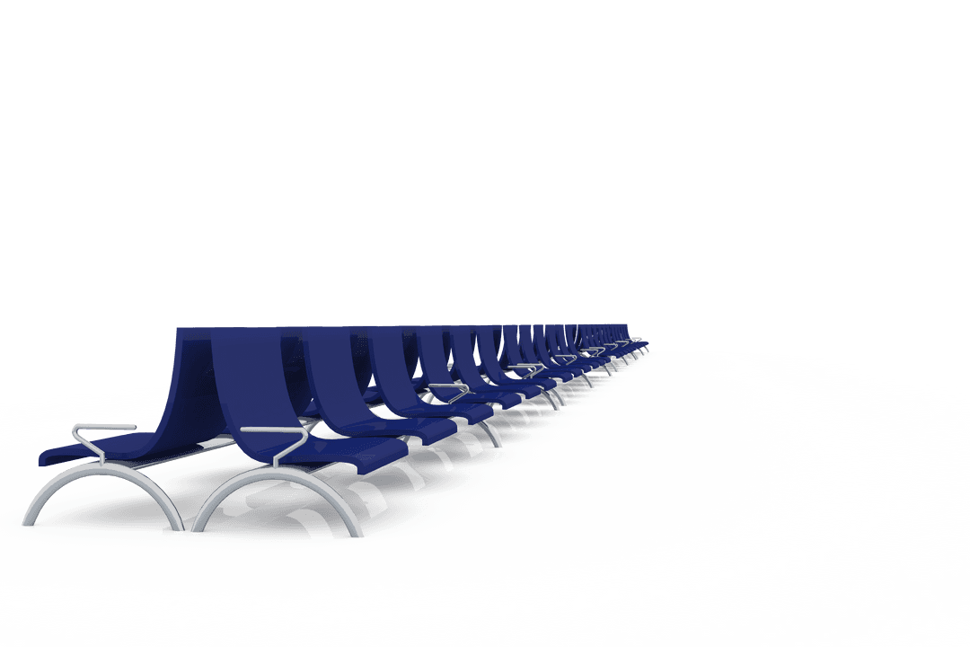 Transparent Waiting Room Seats Illustration for Travel Concept