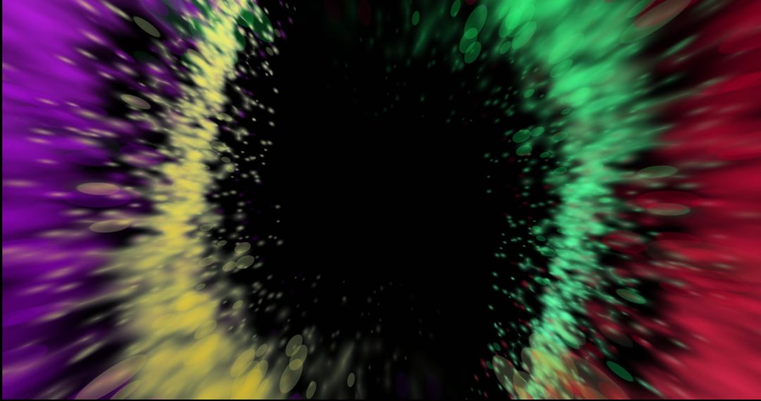 Vivid Abstract Light Trails Exploding in Darkness