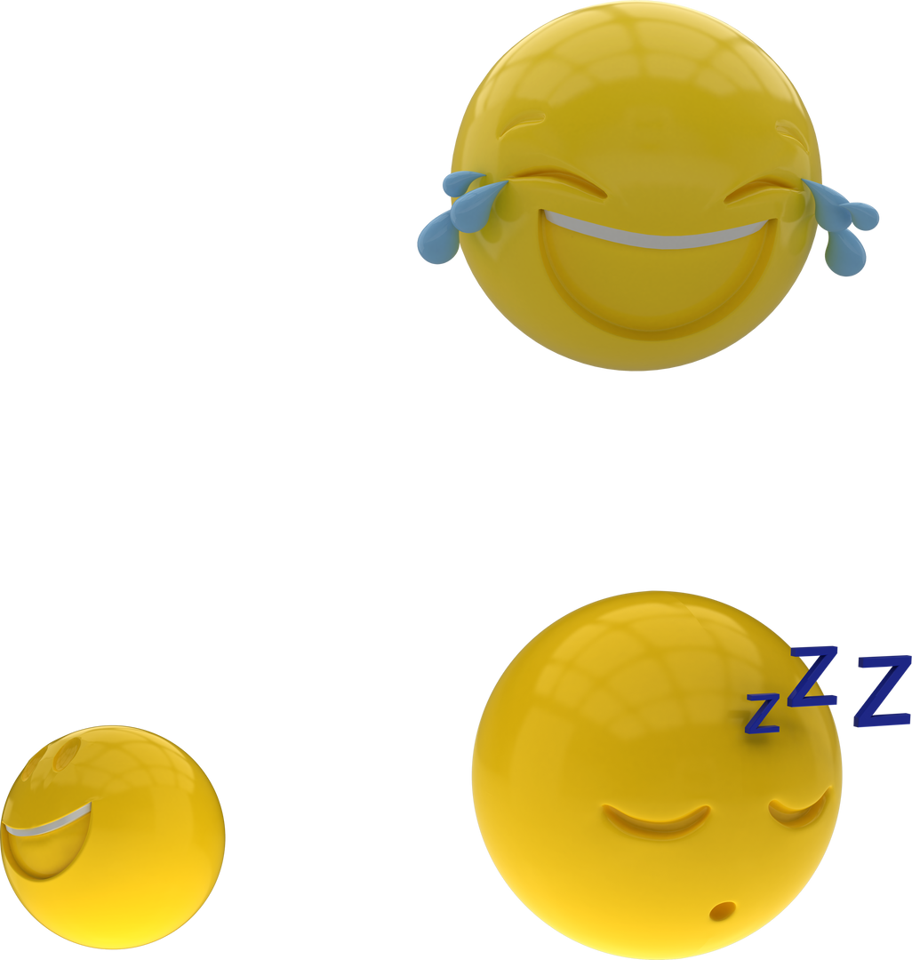 3D Transparent Emoticons Showing Various Reactions on Clear Background - Download Free Stock Images Pikwizard.com