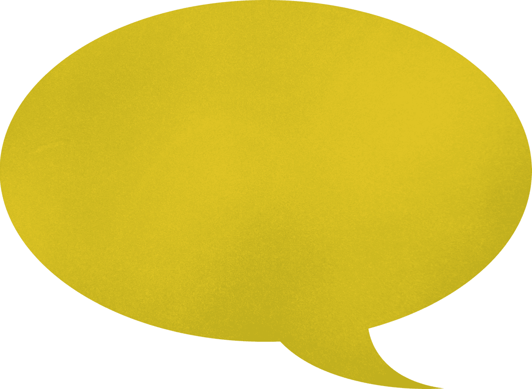 Transparent Yellow Oval Speech Bubble Vector Design