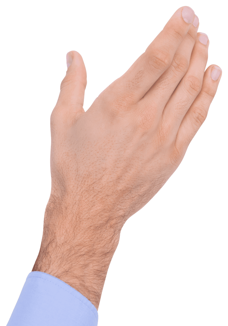 Transparent Hand Reaching Out for a Business Presentation