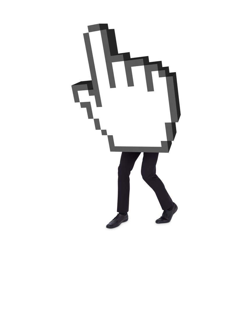 Pixelated Cursor Hand Walking Illustration Transparent Background - Download Free Stock Images Pikwizard.com