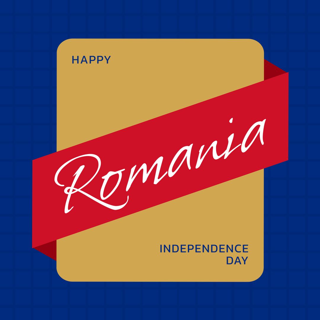 Romania Independence Day Celebration Card Design