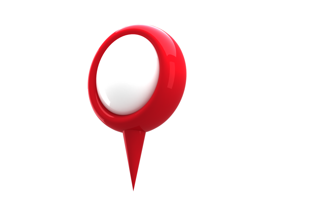 Transparent Red Navigation Marker Pin on Blank Background - Download Free Stock Images Pikwizard.com