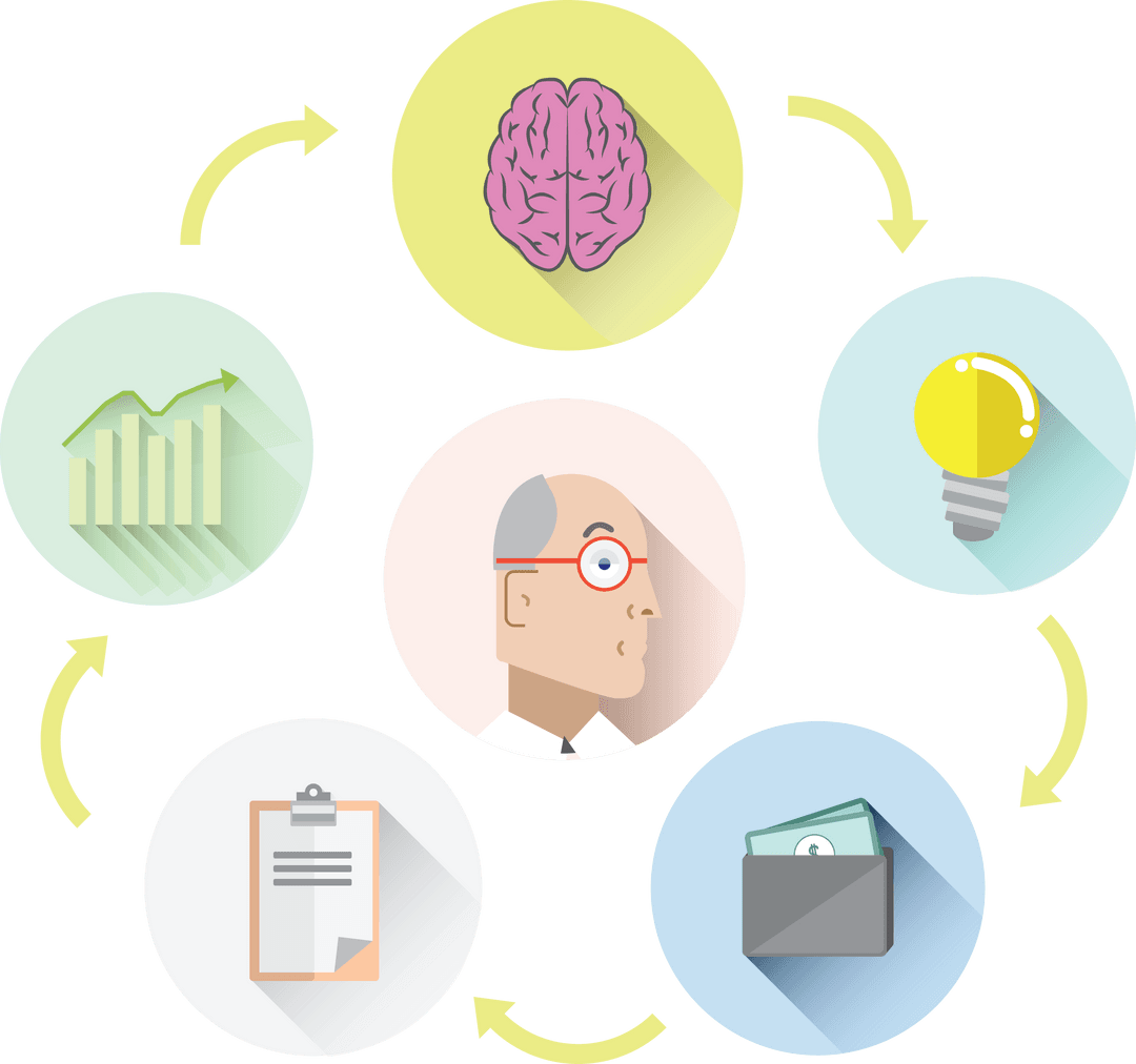 Transparent Illustration of Decision Making Process Concept