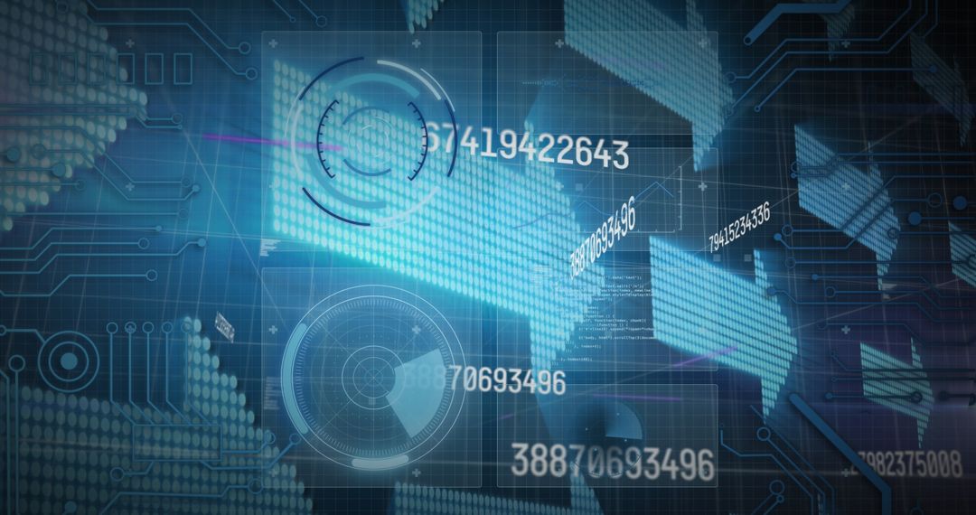 Futuristic Digital Data Scanning Concept Background