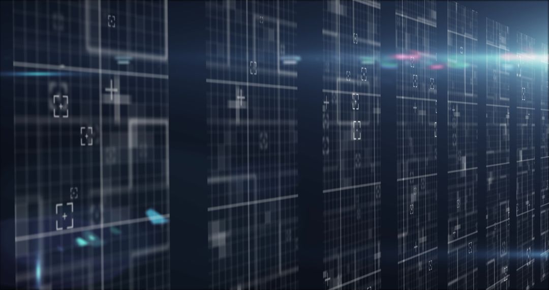 Abstract Digital Interface with Futuristic Patterns