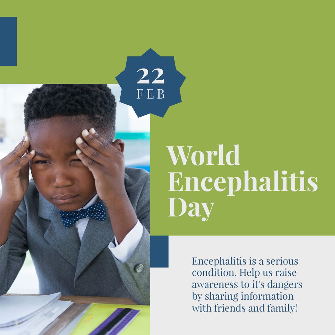 World Encephalitis Day Awareness with Concerned Boy