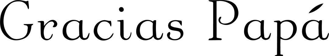 Gracias Papa Text Art on Transparent Background