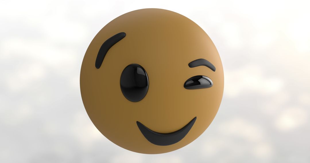 Winking Emoji Matrix with Light Grey Backdrop