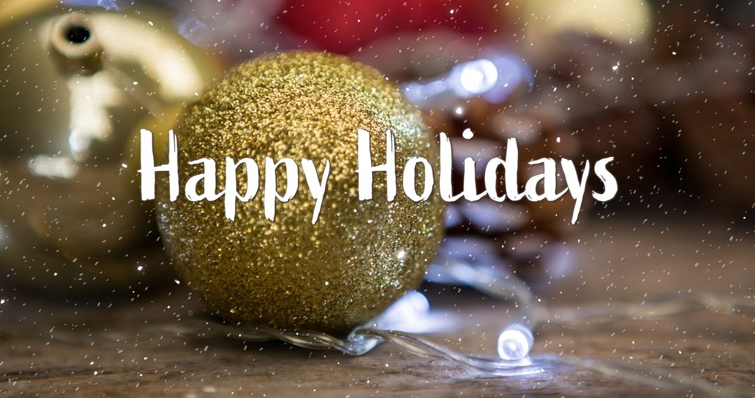 Festive Holiday Greeting with Sparkling Decorations