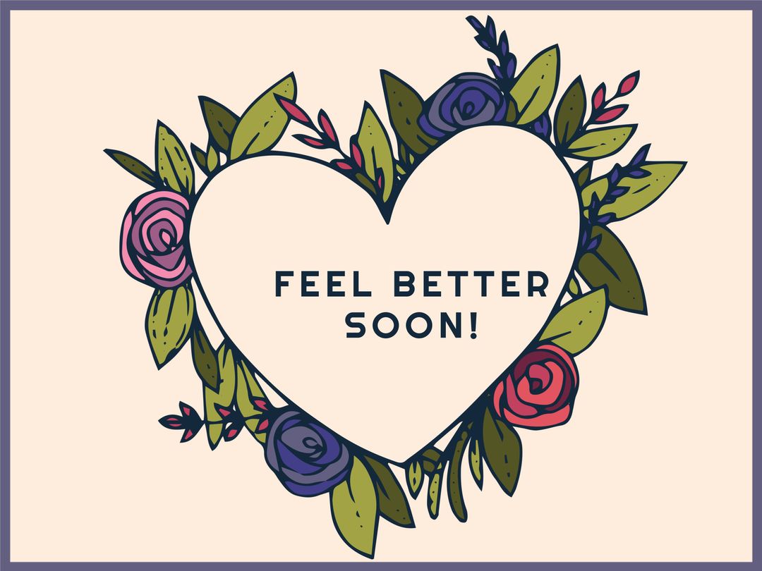 Heart-Shaped Floral Arrangement with Caring Message