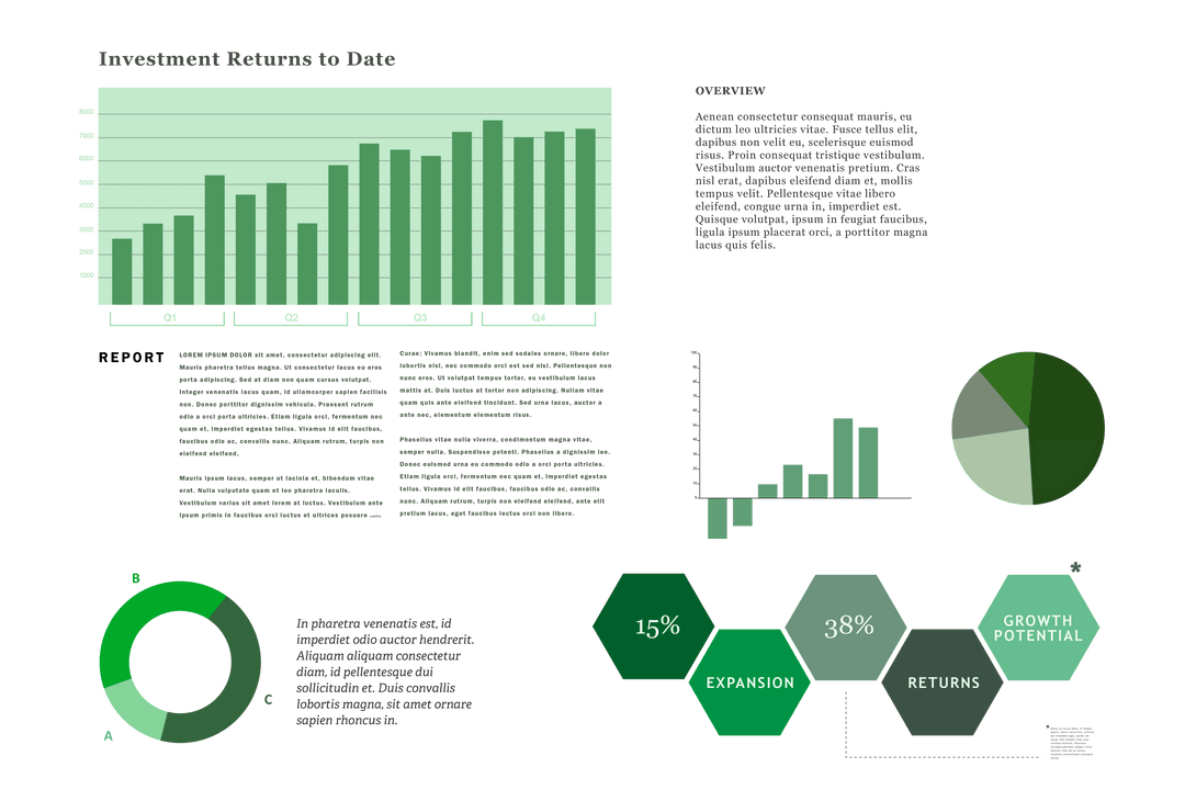 Transparent Vector Statistics Infographic for Business and Finance
