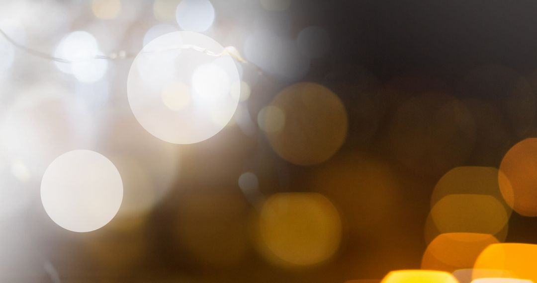Abstract Bokeh Lights Design with Golden Glow