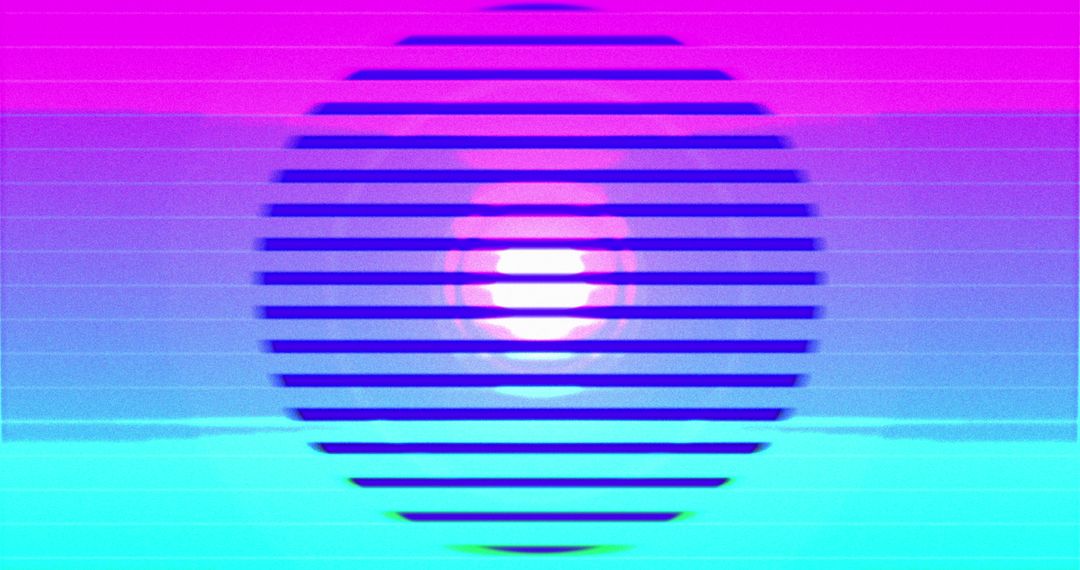 Vivid Striped Circle on Gradient Colors with Light Effect