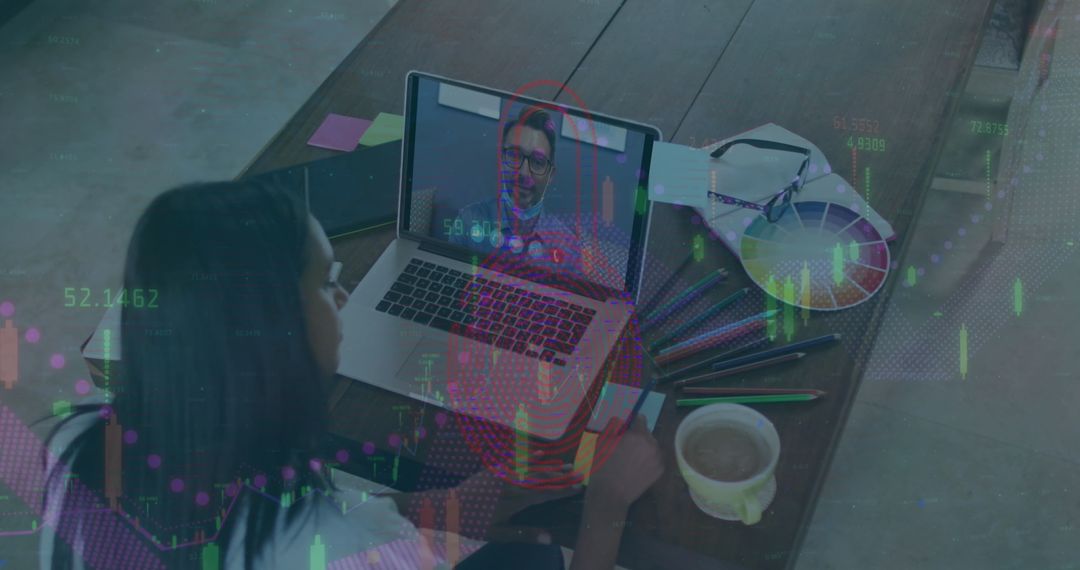Creative Professional Video Conferencing at Home Workspace