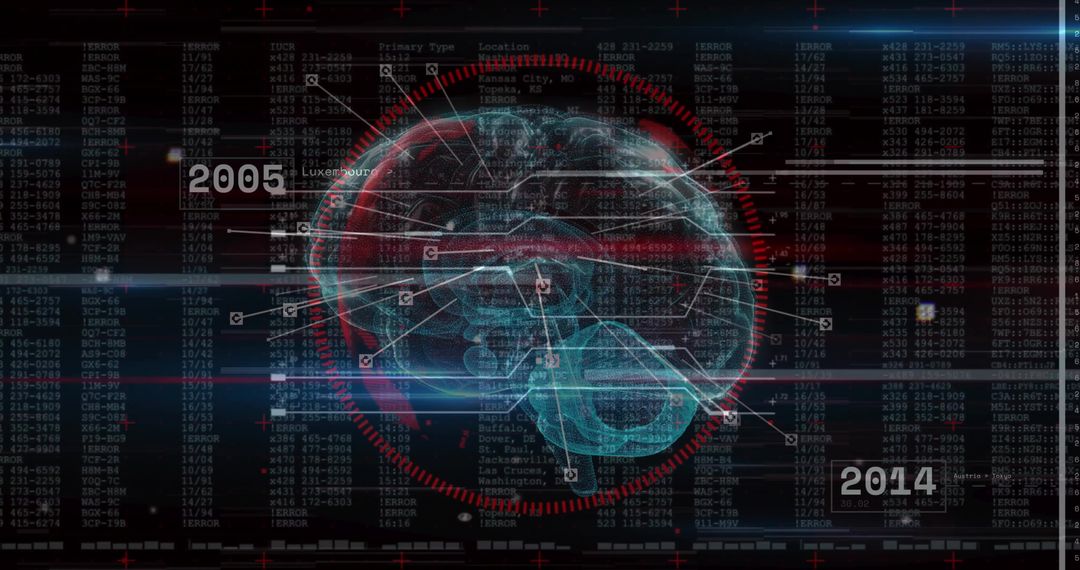 3D Brain Hologram on Digital Interface with Data Markers