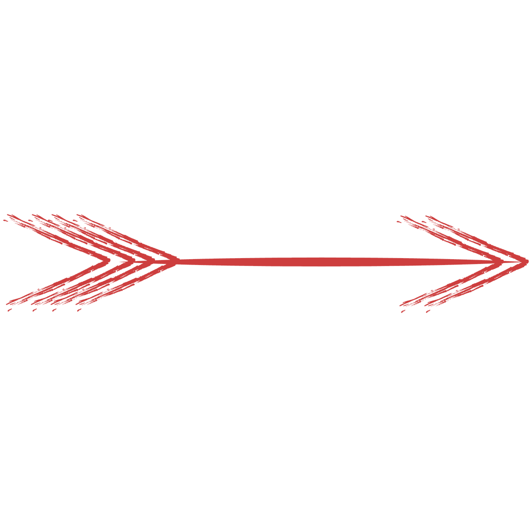 Red Arrow on Transparent Background Pointing Right