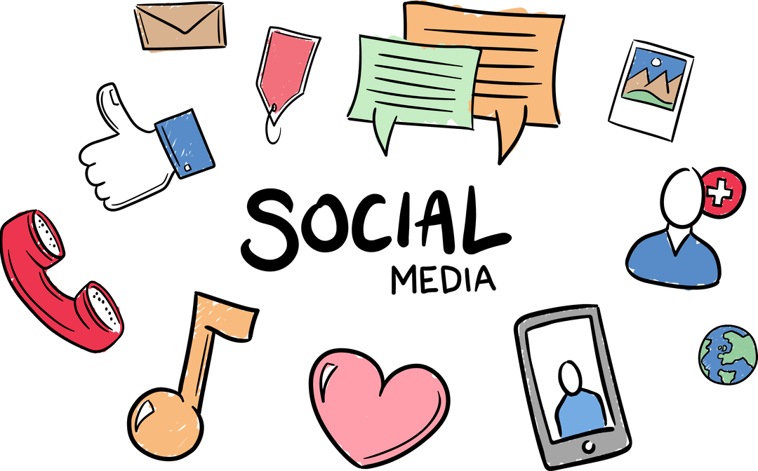 Transparent Illustration of Social Media Text with Communicative Symbols